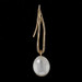 Yellow Gold Freshwater Pearl Dangle Earrings - 14k Curved Pierced Yellow Gold Freshwater Pearl Dangle Earrings - 14k Curved Pierced