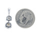 White Gold Moissanite Two-Stone Pendant - 14k Round Cut 1.60ctw White Gold Moissanite Two-Stone Pendant - 14k Round Cut 1.60ctw