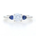 Platinum Semi-Mount Engagement Ring 6-6.5mm Center w/ Sapphires .40ctw Platinum Semi-Mount Engagement Ring 6-6.5mm Center w/ Sapphires .40ctw
