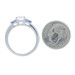 Platinum Semi-Mount Engagement Ring 6-6.5mm Center w/ Sapphires .40ctw Platinum Semi-Mount Engagement Ring 6-6.5mm Center w/ Sapphires .40ctw