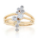 Yellow Gold Diamond Cluster Bypass Ring - 14k Round Brilliant Cut .30ctw Yellow Gold Diamond Cluster Bypass Ring - 14k Round Brilliant Cut .30ctw