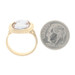 Yellow Gold Carved Shell Cameo Vintage Ring - 14k Woman's Silhouette Yellow Gold Carved Shell Cameo Vintage Ring - 14k Woman's Silhouette