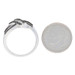 NEW .50ctw Baguette & Single Cut Diamond Ring - Silver Curved Crossover 7 1/4 NEW .50ctw Baguette & Single Cut Diamond Ring - Silver Curved Crossover 7 1/4