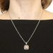NEW Sterling Silver & Yellow Gold Squared Woven Pendant Necklace 18" - 18k NEW Sterling Silver & Yellow Gold Squared Woven Pendant Necklace 18" - 18k