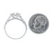 White Gold Diamond Halo Engagement Ring - 14k Round 1.00ctw Trellis Cathedral White Gold Diamond Halo Engagement Ring - 14k Round 1.00ctw Trellis Cathedral