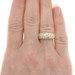 Yellow Gold Diamond Crossover Band - 18k Baguette & Round Brilliant .70ctw Ring
