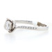 Kallati Diamond Bypass Engagement Ring - White Gold 9k Round Cut .30ctw Flower Kallati Diamond Bypass Engagement Ring - White Gold 9k Round Cut .30ctw Flower
