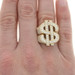 Yellow Gold Diamond Dollar Sign $ Men's Ring 14k 5.20ctw Prosperity Wealth Bling Yellow Gold Diamond Dollar Sign $ Men's Ring 14k 5.20ctw Prosperity Wealth Bling
