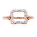 Kallati Diamond Contoured Square Ring - Rose Gold 9k Round .10ctw Geometric Kallati Diamond Contoured Square Ring - Rose Gold 9k Round .10ctw Geometric