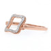 Kallati Diamond Contoured Square Ring - Rose Gold 9k Round .10ctw Geometric Kallati Diamond Contoured Square Ring - Rose Gold 9k Round .10ctw Geometric