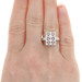 Kallati Diamond Cluster Ring - White Gold 9k Round Brilliant Cut Kallati Diamond Cluster Ring - White Gold 9k Round Brilliant Cut