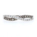 Kallati Diamond Crossover Band - White Gold 9k Round Cut .25ctw Fancy Brown Ring Kallati Diamond Crossover Band - White Gold 9k Round Cut .25ctw Fancy Brown Ring