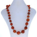 Vintage Carnelian Beaded Strand Necklace 21 3/4" - Sterling Silver 925 Vintage Carnelian Beaded Strand Necklace 21 3/4" - Sterling Silver 925