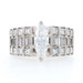 White Gold Diamond Ring - 18k Marquise Cut 2.86ctw Engagement