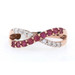 Kallati Garnet & Diamond Crossover Band - Rose Gold 9k Round .65ctw Ring Kallati Garnet & Diamond Crossover Band - Rose Gold 9k Round .65ctw Ring