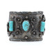 Native American Turquoise Hand Wrought Cuff Bracelet 6" - Silver SLI Native American Turquoise Hand Wrought Cuff Bracelet 6" - Silver SLI