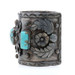 Native American Turquoise Hand Wrought Cuff Bracelet 6" - Silver SLI Native American Turquoise Hand Wrought Cuff Bracelet 6" - Silver SLI