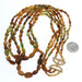 Sterling Tourmaline & CZ Triple Strand Necklace 20" - 925 Gold Plated 210.45ctw Sterling Tourmaline & CZ Triple Strand Necklace 20" - 925 Gold Plated 210.45ctw