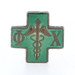 Silver Toned Phi Chi Green Enamel Pledge Pin - Medical Fraternity Badge Silver Toned Phi Chi Green Enamel Pledge Pin - Medical Fraternity Badge