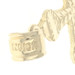 Yellow Gold Budded Cross Pendant - 10k Faith Etched Yellow Gold Budded Cross Pendant - 10k Faith Etched