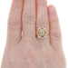 Yellow Gold Rustic Fancy Yellow Diamond Cocktail Solitaire Ring 14k Slice .86ct