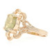 Yellow Gold Rustic Fancy Yellow Diamond Cocktail Solitaire Ring 14k Slice .86ct