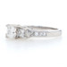 White Gold Diamond Three-Stone Engagement Ring - 14k Princess Cut 1.86ctw White Gold Diamond Three-Stone Engagement Ring - 14k Princess Cut 1.86ctw