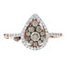 Kallati Fancy Brown Diamond Cluster Halo Ring - Rose Gold 9k Round Cut .45ctw Kallati Fancy Brown Diamond Cluster Halo Ring - Rose Gold 9k Round Cut .45ctw