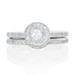 NEW White Gold Semi-Mount Engagement Ring & Wedding Band- 14k 4-4.2mm Center .47ctw NEW White Gold Semi-Mount Engagement Ring & Wedding Band- 14k 4-4.2mm Center .47ctw