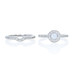 NEW White Gold Semi-Mount Engagement Ring & Wedding Band- 14k 4-4.2mm Center .47ctw NEW White Gold Semi-Mount Engagement Ring & Wedding Band- 14k 4-4.2mm Center .47ctw