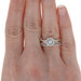 NEW White & Rose Gold Diamond Engagement Ring & Wedding Band- 14k Halo .77ctw NEW White & Rose Gold Diamond Engagement Ring & Wedding Band- 14k Halo .77ctw