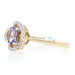 Kallati Tanzanite Diamond Halo Ring Yellow Gold 9k Oval .55ctw Floral Quatrefoil Kallati Tanzanite Diamond Halo Ring Yellow Gold 9k Oval .55ctw Floral Quatrefoil