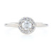 Palladium Diamond Halo Bypass Engagement Ring - 950 Round Brilliant Cut .37ctw Palladium Diamond Halo Bypass Engagement Ring - 950 Round Brilliant Cut .37ctw