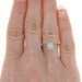 Palladium Diamond Halo Bypass Engagement Ring - 950 Round Brilliant Cut .37ctw Palladium Diamond Halo Bypass Engagement Ring - 950 Round Brilliant Cut .37ctw