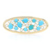 Yellow Gold Turquoise & Diamond Brooch - 18k Round .70ctw Oval Cluster Pin Yellow Gold Turquoise & Diamond Brooch - 18k Round .70ctw Oval Cluster Pin