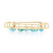 Yellow Gold Turquoise & Diamond Brooch - 18k Round .70ctw Oval Cluster Pin Yellow Gold Turquoise & Diamond Brooch - 18k Round .70ctw Oval Cluster Pin
