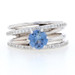 White Gold Sapphire & Diamond Ring - 14k Round Cut 1.49ctw White Gold Sapphire & Diamond Ring - 14k Round Cut 1.49ctw