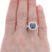 White Gold Black Diamond Halo Engagement Ring - 18k Round Brilliant Cut 4.46ctw White Gold Black Diamond Halo Engagement Ring - 18k Round Brilliant Cut 4.46ctw