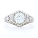 Platinum Diamond Art Deco Ring - European 1.56ctw Vintage Milgrain Engagement