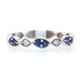 Kallati Sapphire & Diamond Twist Band White Gold 9k Rnd .28ctw Wedding Ring Sz 7 Kallati Sapphire & Diamond Twist Band White Gold 9k Rnd .28ctw Wedding Ring Sz 7