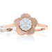 Kallati Diamond Flower Cluster Halo Ring - Rose Gold 9k Round Cut .20ctw Blossom Kallati Diamond Flower Cluster Halo Ring - Rose Gold 9k Round Cut .20ctw Blossom
