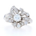 White Gold Diamond Retro Bow Cluster Cocktail Bypass Ring 14k 1.16ctwGIA Vintage White Gold Diamond Retro Bow Cluster Cocktail Bypass Ring 14k 1.16ctwGIA Vintage