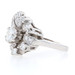 White Gold Diamond Retro Bow Cluster Cocktail Bypass Ring 14k 1.16ctwGIA Vintage White Gold Diamond Retro Bow Cluster Cocktail Bypass Ring 14k 1.16ctwGIA Vintage