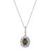 Kallati Yellow Kyanite & Diamond Halo Pendant Necklace 18" White Gold 9k 1.65ctw Kallati Yellow Kyanite & Diamond Halo Pendant Necklace 18" White Gold 9k 1.65ctw