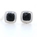 Andrea Candela Mini Alhambra Onyx Stud Earrings - Sterling 925 Square Pierced Andrea Candela Mini Alhambra Onyx Stud Earrings - Sterling 925 Square Pierced
