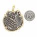 Yellow Gold Authentic Atocha Shipwreck 8 Reales Coin Pendant - 18k & Fine Silver Yellow Gold Authentic Atocha Shipwreck 8 Reales Coin Pendant - 18k & Fine Silver