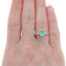 White Gold Emerald & Diamond Ring -18k Pear .85ctw Cathedral Milgrain Engagement White Gold Emerald & Diamond Ring -18k Pear .85ctw Cathedral Milgrain Engagement