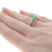 White Gold Emerald & Diamond Ring -18k Pear .85ctw Cathedral Milgrain Engagement White Gold Emerald & Diamond Ring -18k Pear .85ctw Cathedral Milgrain Engagement