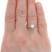 White Gold Diamond Vintage Solitaire Engagement Ring - 14k Round Brilliant .34ct
