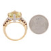 NEW 5.76ctw Cushion Checkerboard Green Quartz, Garnet, & Diamond Ring - 14k Gold NEW 5.76ctw Cushion Checkerboard Green Quartz, Garnet, & Diamond Ring - 14k Gold